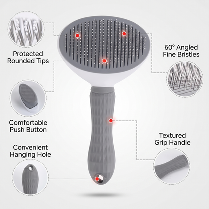 PupLux™ Pro-Groom Self-Cleaning Slicker