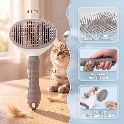 PupLux™ Pro-Groom Self-Cleaning Slicker