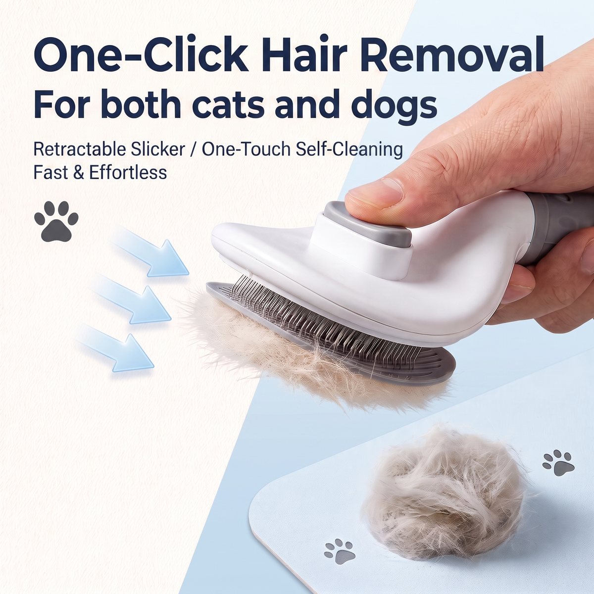 PupLux™ Pro-Groom Self-Cleaning Slicker