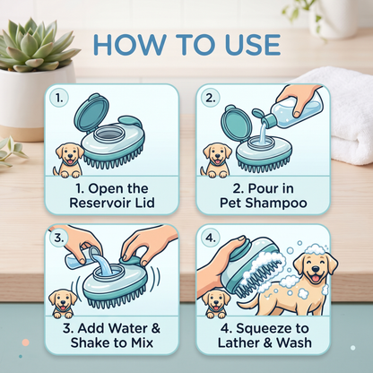 PupLux™ Foam-Ease Bath & Massage Brush